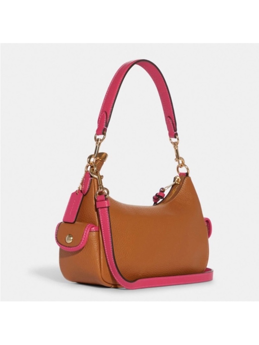 NWT Coach Pennie Shoulder/Crossbody Bag 25/Refined Pebble Leather - Picture 2 of 16